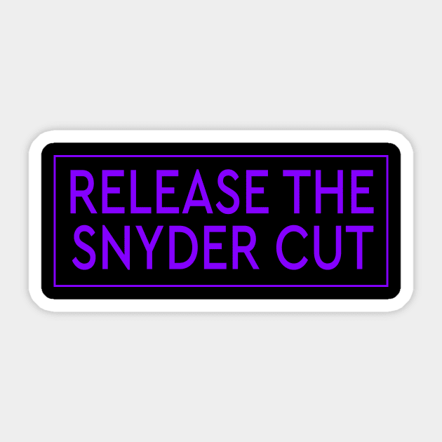 RELEASE THE SNYDER CUT - PURPLE TEXT Sticker by TSOL Games